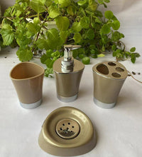 Cargar imagen en el visor de la galería, Juego 4 accesorios de baño, jabonera, vaso, Dispensador De Jabón, Porta cepillo