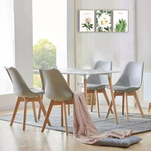 Cargar imagen en el visor de la galería, 4 x Sillas de comedor de plástico Eam de alta calidad, modernas, de lujo, nórdicas, para el hogar,