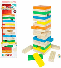Cargar imagen en el visor de la galería, Torre Blocs Madera 58 Piezas Con 36 Meses 8x8x28,5cm
