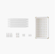 Cargar imagen en el visor de la galería, Mueble de Baño Estantería plástico de almacenamiento 4 niveles con gancho 35,5 x 23 x 100 cm