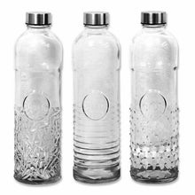 Cargar imagen en el visor de la galería, 3 Botellas Cristal Vintage 1 litro con Tapa Acero Inoxidable, Sin fugas Resistente para Agua Bebidas, Refresco, Botella de Vidrio Decorativa Para Coleccion Cocina Viaje Portable - Urban Living