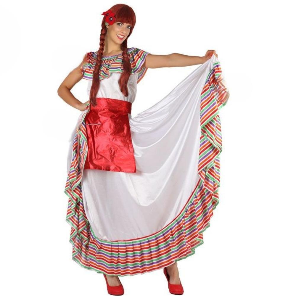 Disfraz De Mexicana My Other Me - Talla M-L | Diseño Auténtico Con Fajín Rojo Y Colores Disfraz De Mexicana My Other Me - Talla M-L | Diseño Auténtico Con Fajín Rojo Y Colores
