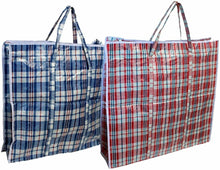 Cargar imagen en el visor de la galería, 2 bolsas rafia grande colada, cesta lavandería, limpieza, con cremallera y asas