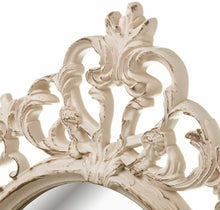 Cargar imagen en el visor de la galería, Espejo Cornucopia Ovalado clásico Beige de plástico de 70x50 cm