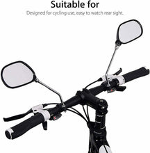 Cargar imagen en el visor de la galería, 2 x Espejo Retrovisor de Bicicleta Ajustable Universales Lente de Espejo Retrovisor de Bicicleta para Bicicleta de Monta/Bicicleta/E-Bike/Monopatín/Silla de Ruedas/Andador