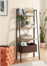 Cargar imagen en el visor de la galería, Mueble Estantería De Almacenamiento 4 Niveles Estructura De Metal Tablero Madera
