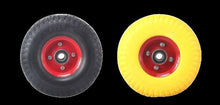 Cargar imagen en el visor de la galería, Rueda neumático de espuma maciza 260x85 mm, negro y amarillo
