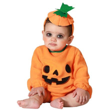 Cargar imagen en el visor de la galería, Disfraz Calabaza Naranja Bebé Unisex Varias Talla Halloween Carnaval Teatro
