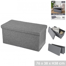 Cargar imagen en el visor de la galería, Baúl Puff Taburete Almacenaje Plegable Caja Asiento Banco de Almacenamiento