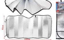 Cargar imagen en el visor de la galería, Parasol Coche Delantera Universal con 2 Ventosas 2 Correas Elásticas, Parasol Para Vehículo Varias Medidas
