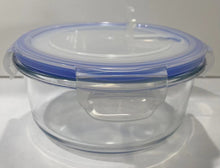 Cargar imagen en el visor de la galería, Fiambrera de cristal Redonda con Tapa Hermética con válvula para Microondas