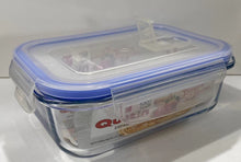 Cargar imagen en el visor de la galería, Fiambrera de cristal Rectangular con Tapa Hermética con válvula para Microondas