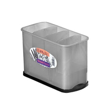 Cargar imagen en el visor de la galería, Escurrecubiertos rectangular con Bandeja Elegance para utensilios cubierto