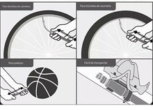 Cargar imagen en el visor de la galería, Mini Bomba de Aire para Bicicleta, inflador portátil con vávula Presta plegable