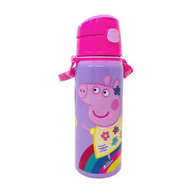 Cargar imagen en el visor de la galería, Botella cantimplora aluminio infantil 600 ml escolar niños peppa pig mickey