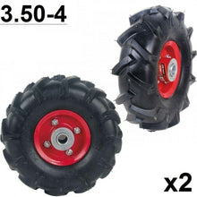 Cargar imagen en el visor de la galería, 2x Rueda neumática para Carros carretilla Plataforma carrucha 3.50-4 Rodamiento