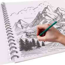 Cargar imagen en el visor de la galería, ARTIX, Block de Dibujo, A3, A4, 33x23cm, 24 Hojas, 160 gr, Bloc de Bocetos con Espiral, 21x29,7cm, 29,7 x 42 cm, Ideal para Dibujar con Carboncillo, Lápiz, Rotulador, Ceras o Pinturas