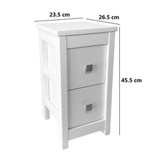 Cargar imagen en el visor de la galería, Mueble Auxiliar Cajonera Estrecho de Madera de Pino Natural Color Blanco Para Baño Dormitorio