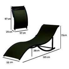 Cargar imagen en el visor de la galería, Tumbona Plegable Forma S Ergonómica Marco Aluminio Texteline Piscina Jardín
