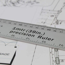 Cargar imagen en el visor de la galería, Regla de acero 30cm, 50cm y 1 metro, flexible, ferretería, dibujo ingeniería