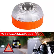 Cargar imagen en el visor de la galería, Luz de Emergencia LED coches Vehículos V16 IP54 Homologada DGT + Base Magnética