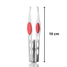 Cargar imagen en el visor de la galería, Pinzas de depilación depilar de cejas con luz LED incorporada, pinzas alumbrante