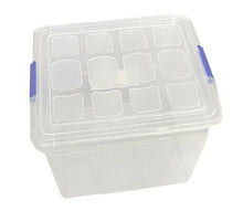 Cargar imagen en el visor de la galería, Caja Plástico de almacenamiento, TRANSPARENTE, 35 Litros, sin ruedas