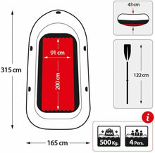 Cargar imagen en el visor de la galería, Barca Hinchable Excursion 4 con 2 Remos 315 x 165 x 43 cm