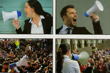 Cargar imagen en el visor de la galería, Megáfono Altavoz Profesional portátil con Ajuste de Volumen Sirena y Mango Plega