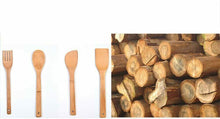 Cargar imagen en el visor de la galería, JUEGO 4 PIEZAS PALETAS COCINA BAMBÚ, 28 CM