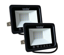 Cargar imagen en el visor de la galería, 2 x Focos LED exterior 20W Potente IP65, Luz fria 6500 k para terraz, Jardín....