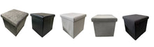 Cargar imagen en el visor de la galería, Púff Taburete de Almacenamiento Plegable Asiento de Almacenaje Cubo Otomano Reposapié