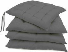 Cargar imagen en el visor de la galería, 4 x Cojines Acolchados Algoton y Poliester Cojin Para Sillas de 40 x 40 cm Para Silla de Jardín, Comedor, Cocina