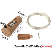 Cargar imagen en el visor de la galería, 2 Guirnaldas de luces LED alambre cobre blanco multicolor para botella de vidrio