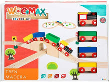 Cargar imagen en el visor de la galería, WOOMAX-Tren de madera y vías 30 piezas