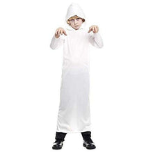 Cargar imagen en el visor de la galería, Túnica Blanca de Disfraz con Capucha Unisex Infantil Halloween Carnaval