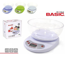 Cargar imagen en el visor de la galería, Blanza Bascula Cocina Digital con Bol 5 kg Pesar 3 Tipos (Gramos, onzas o libras)