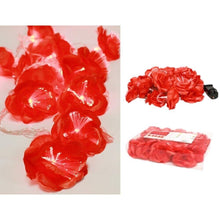 Cargar imagen en el visor de la galería, Flor De Rosas Rojas Con Luces Led 20l Blanco Calido 3m Navidad Fiesta Invierno