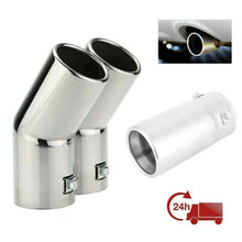 Cargar imagen en el visor de la galería, Tubos de escape de acero inoxidable para coche tubo de escape doble automovil