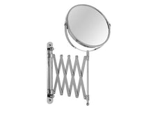 Cargar imagen en el visor de la galería, Espejo de pared armónica con soporte extensible aumento x2, 21 cm, Ø17 cm, para baño maquillaje afeitar - Gerimport