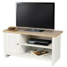 Cargar imagen en el visor de la galería, Mueble de TV televisor Virginia 1 puerta y 2 compartimentos Color blanco, madera