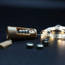 Cargar imagen en el visor de la galería, 2 Guirnaldas de luces LED alambre cobre blanco multicolor para botella de vidrio