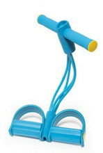 Cargar imagen en el visor de la galería, Tensor con pedal elastico para ejercicios fitness banda de resistencia gimnasio