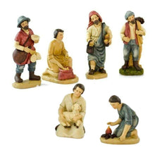 Cargar imagen en el visor de la galería, Figura Pastor / Pastora Belen 6 Piezas 15cm Resina Decoraciones Navidad