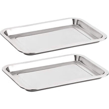 Cargar imagen en el visor de la galería, Bandeja de servir de acero inoxidable pulida gastronomía comida 2 unds