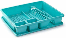 Cargar imagen en el visor de la galería, Escurreplatos Rectangular Con Bandeja Anti Goteo plástico 49x39x10 cm cocina