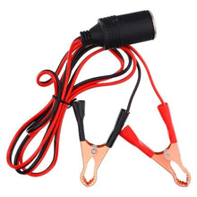 Cargar imagen en el visor de la galería, Cable de cargador de batería con Toma de mechero de coche con alimentador pinzas para bornes de batería 12V-24V, 1,5 m