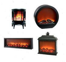 Cargar imagen en el visor de la galería, Chimenea artificial con luz led para decoración hogar casa interior navidad