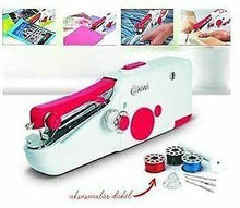 Cargar imagen en el visor de la galería, Máquina de Coser de Mano Portátil de Viaje Kiwi 220-240 V / 50-60 Hz Rojo Blanco