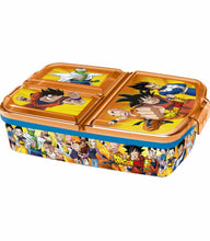 Cargar imagen en el visor de la galería, Sandwichera múltiple con 3 compartimentos plástico para almuerzo fiambrera desayuno infantil colegio